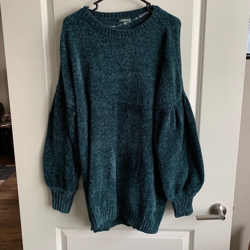 Green Chenille Sweater